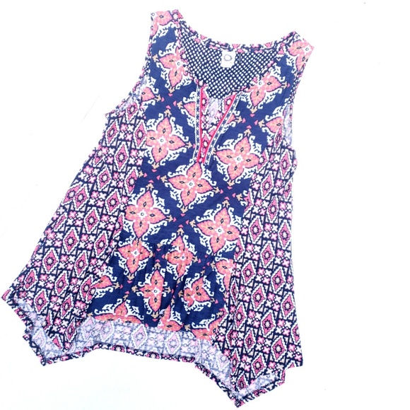Anthropologie Tops - Anthropologie Akemi + Kin Blue Pink Asymmetric Top